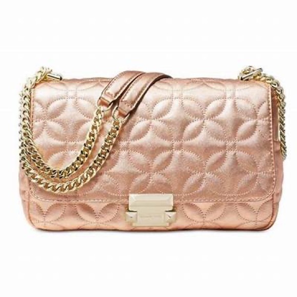 [Michael Kors] Rose Gold Quilted Handbag - Picture 1 of 8